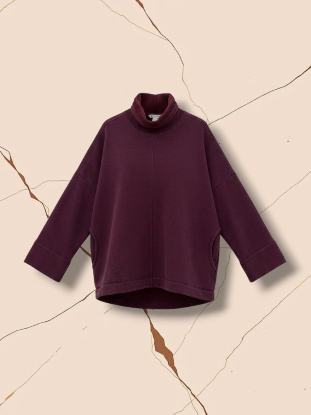 Athleta Cozy Karma‎ Funnel Neck Fleece Sweatshirt M